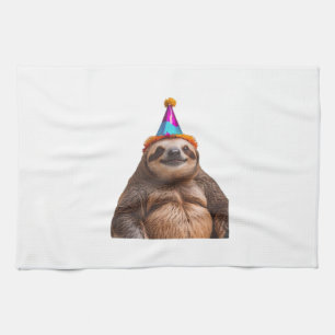 Chunky Sloth Geburtstagspartyhut Geschenk lustiges Geschirrtuch