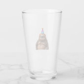 Chunky Sloth Geburtstagspartyhut Geschenk lustiges Glas (Rückseite)