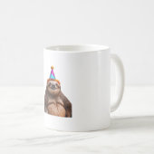 Chunky Sloth Geburtstagspartyhut Geschenk lustiges Kaffeetasse (VorderseiteRechts)