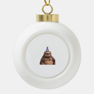 Chunky Sloth Geburtstagspartyhut Geschenk lustiges Keramik Kugel-Ornament