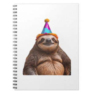Chunky Sloth Geburtstagspartyhut Geschenk lustiges Notizblock