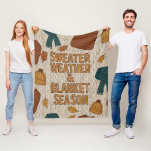 Chunky Strick Sweater Weather & Season Cosy Fleecedecke