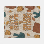Chunky Strick Sweater Weather & Season Cosy Fleecedecke (Vorderseite (Horizontal))