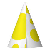 Chunky Yellow Dots Party Hut Partyhütchen (Rückseite)