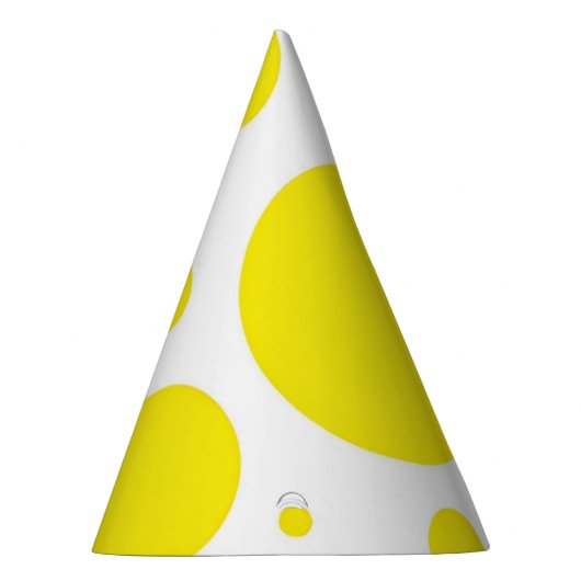 Chunky Yellow Dots Party Hut Partyhütchen (Rechts)