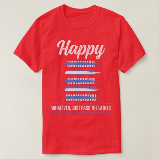 Chunukuhu Latkes Hanukkah T-Shirt (Design vorne)