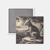 Chupacabra Antique Illustration Horror Magnet (Vorderseite/Rückseite)