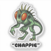 Chupacabra "Chappie" Kryptid-Aufkleber Aufkleber (Vorderseite)