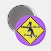Chupacabra Crossing lila Magnet (Vorderseite/Rückseite)