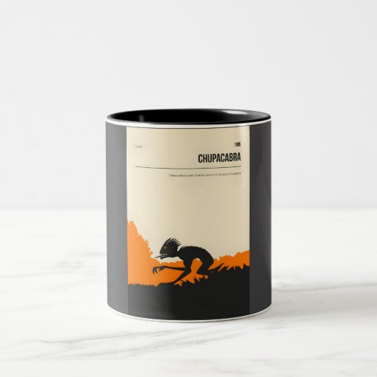 Chupacabra Cryptid Cryptozoology Poster Zweifarbige Tasse (Mittel)
