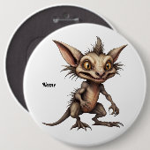Chupacabra Gremlin Hybrid Illustration Button (Vorne & Hinten)