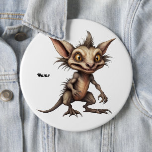 Chupacabra Gremlin Hybrid Illustration Button