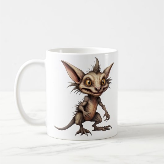Chupacabra Gremlin Hybrid Illustration Kaffeetasse (Links)