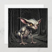 Chupacabra im Holzkryptid Einladung (Vorne/Hinten)