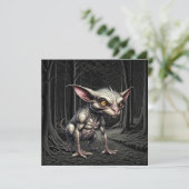 Chupacabra im Holzkryptid Einladung (Stehend Vorderseite)