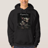 Chupacabra im Holzkryptid Hoodie (Vorderseite)