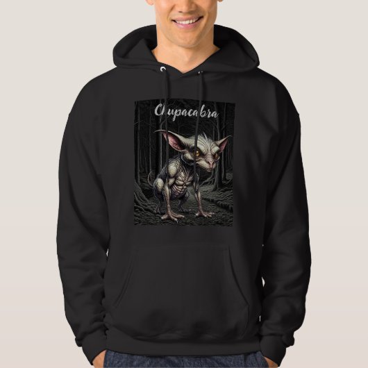 Chupacabra im Holzkryptid Hoodie (Vorderseite)
