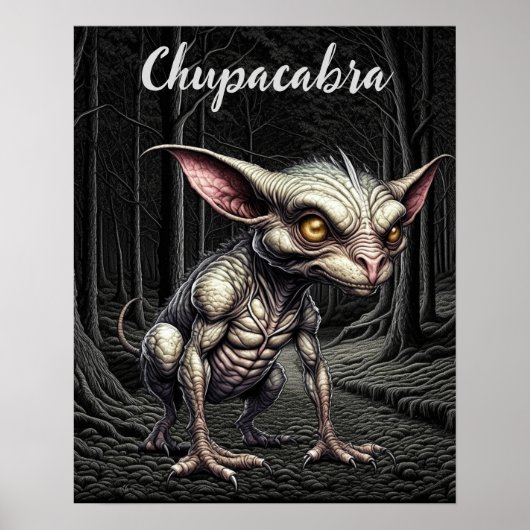Chupacabra im Holzkryptid Poster (Vorne)