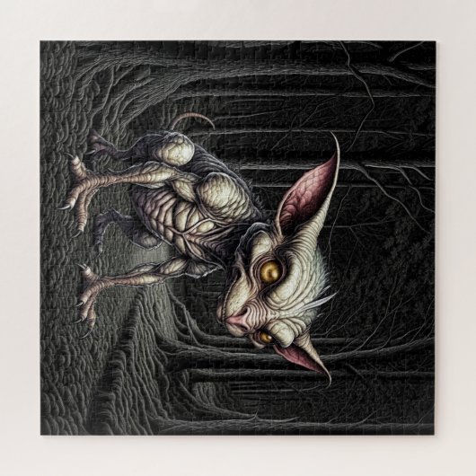 Chupacabra im Holzkryptid Puzzle (Horizontal)