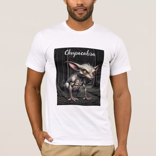 Chupacabra im Holzkryptid T-Shirt (Vorderseite)