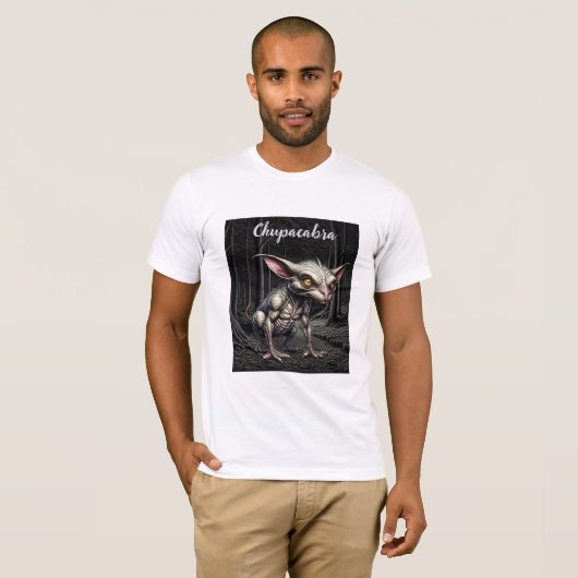 Chupacabra im Holzkryptid T-Shirt (Vorne ganz)