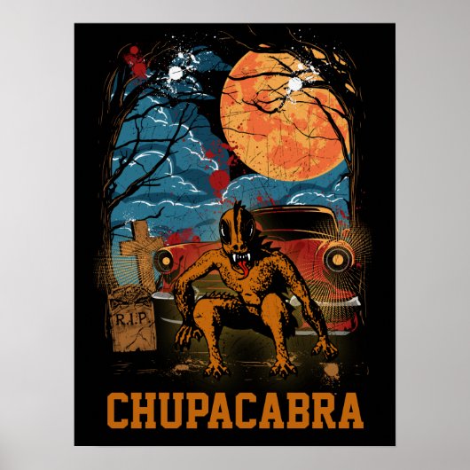 Chupacabra-Kreatur, benutzerdefinierbarer Text Poster (Vorne)