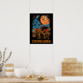 Chupacabra-Kreatur, benutzerdefinierbarer Text Poster (Küche)