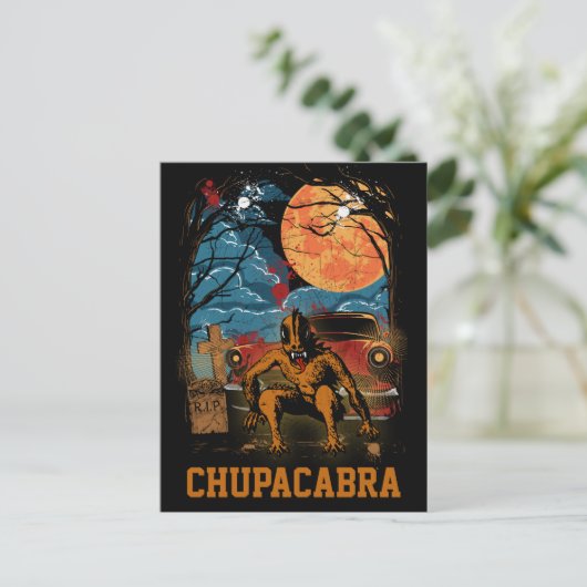 Chupacabra-Kreatur, benutzerdefinierbarer Text Postkarte (Stehend Vorderseite)