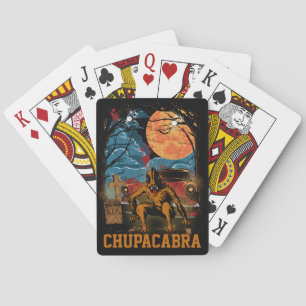 Chupacabra-Kreatur, benutzerdefinierbarer Text Spielkarten
