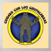 Chupacabra Kryptid 90er Retro Cuidado Con Los Chup Poster (Vorne)
