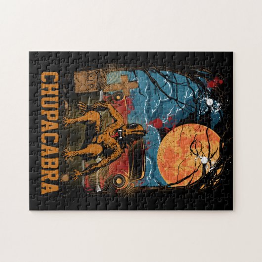 Chupacabra-Kryptid-Kreatur, benutzerdefinierbare T Puzzle (Horizontal)