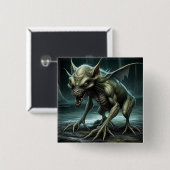 Chupacabra - Kryptide Monster oder Tiere Button (Vorne & Hinten)