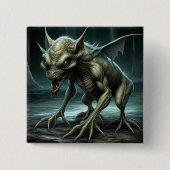 Chupacabra - Kryptide Monster oder Tiere Button (Vorderseite)