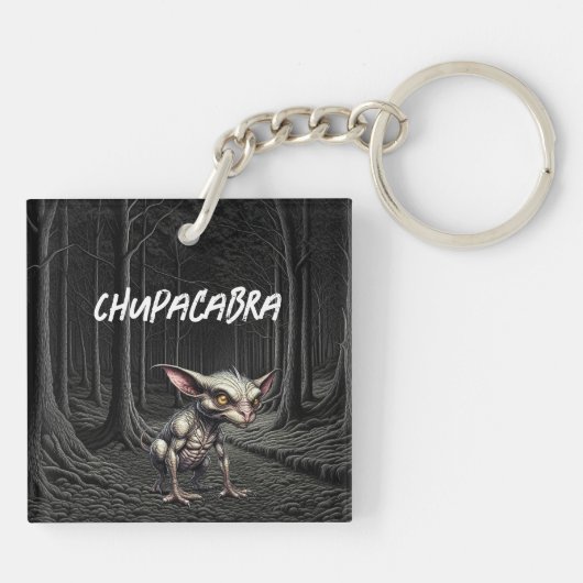 Chupacabra - Kryptide Monster oder Tiere Schlüsselanhänger (Rückseite)