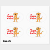 Chupacabra Ovaler Aufkleber (Blatt)