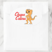 Chupacabra Ovaler Aufkleber (Tasche)