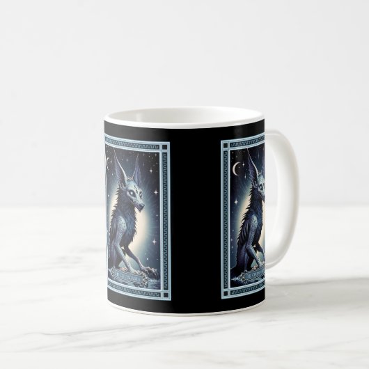 Chupacabra-Tarot Kaffeetasse (VorderseiteRechts)