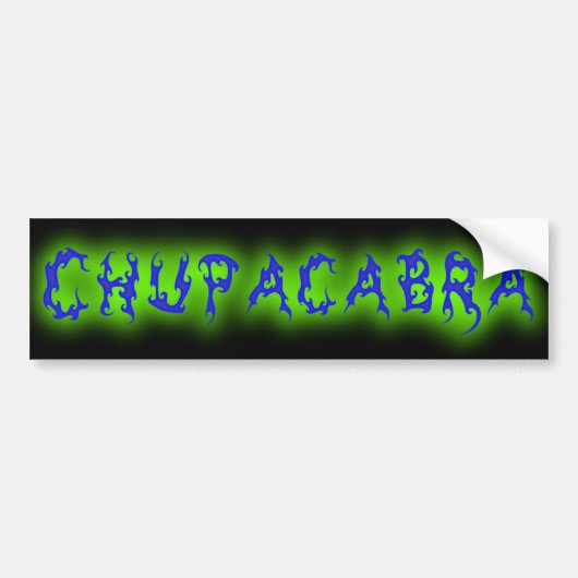 Chupacabra-Text Autoaufkleber (Vorne)