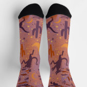 Chupacabra-Wüsten-Kryptid-Muster-Crew-Socken Socken (Oben)