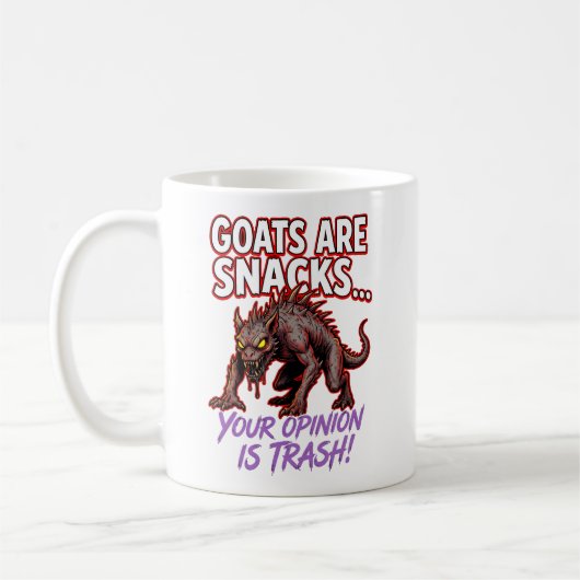 Chupacabra Ziegen sind Snacks Lustiger Kryptid-Hum Kaffeetasse (Links)
