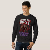 Chupacabra Ziegen sind Snacks Lustiger Kryptid-Hum Sweatshirt (Vorne ganz)