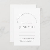 Chuppah in Arch jüdische Rsvp Card & Umschlag (Vorne/Hinten)