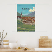 Chur Schweiz Reiseplakat Poster (Küche)