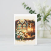 Church Altar Personalisiert Postkarte (Stehend Vorderseite)