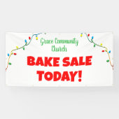 Church Bake Sale! Personalisiertes Weihnachtsbanne Banner (Horizontal)