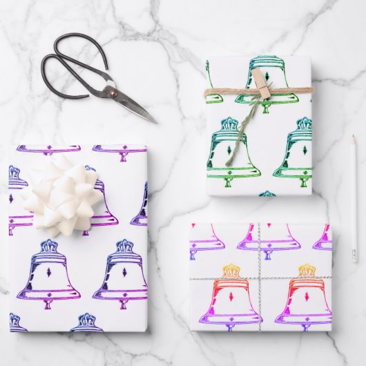 Church Bell Wrapping Paper Geschenkpapier Set (Vorderseite)