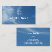 Church Blue Sky Holy Cross Pastor Visitenkarte (Vorne/Hinten)