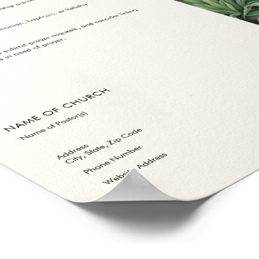 Church Bulletin Poster (Ecke)