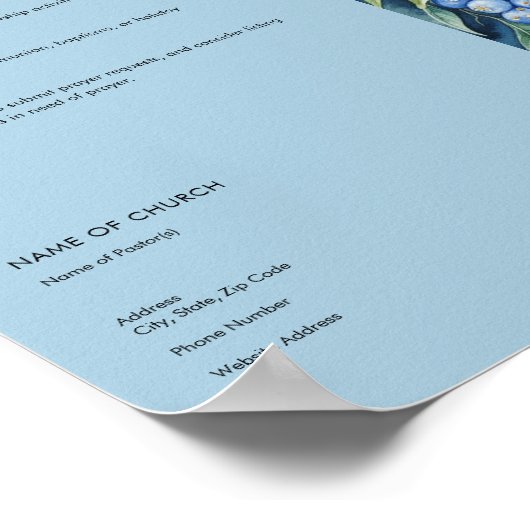 Church Bulletin Poster (Ecke)