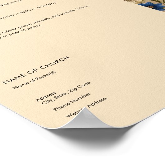 Church Bulletin Poster (Ecke)
